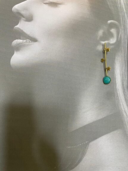 Rasaqa Hand-crafted Designer Brass drops earrings