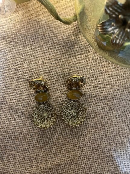 Shahi Premium Stone Gold Plated Long Drop Earrings