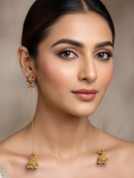 Shahi Handcrafted Designer Kashmiri Long Drop Danglers