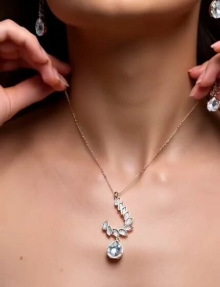 Shahi 92.5 Sterling Silver Polki Moissanite Jewellery Set