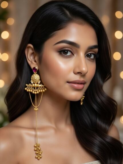 Shahi Gold-plated Kashmiri Style Danglers