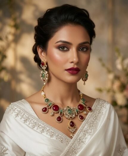 Shahi Desinger Necklace and Earrings set with Premium Stone work