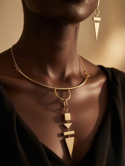 Bellucci 18 Karat Gold-plated Premium Statement Neckpiece