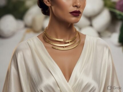 Bellucci 18 Karat Gold-plated Premium Statement Hasli