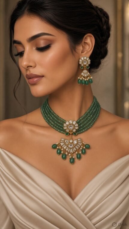 Shahi Luxury Kundan Choker and earrings set
