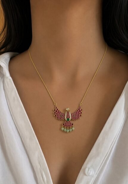 Amara Luxury Jadau Kundan Pendant Neckpiece